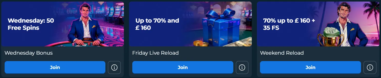 RollySpin Casino promotions and current offers